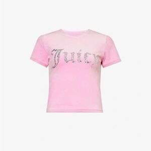 Juicy Couture Pink T-Shirt with Rhinestone Logo